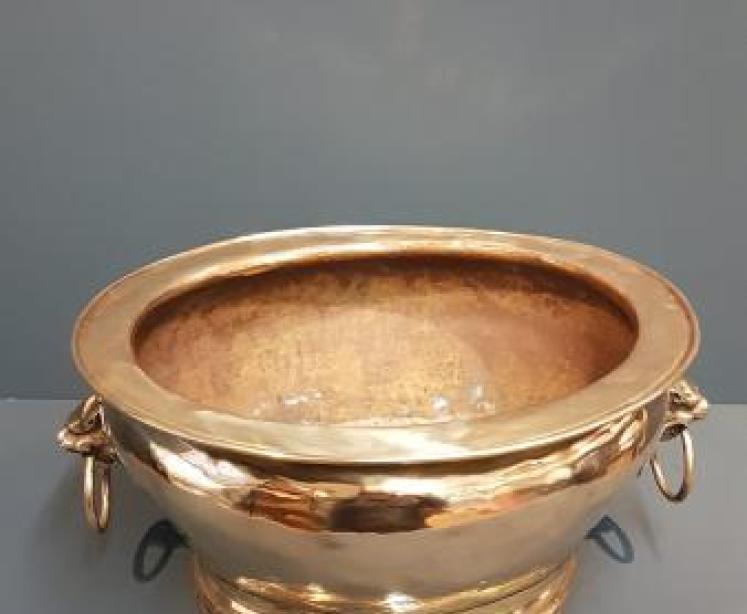 Large Victorian Brass Planter - Image 6