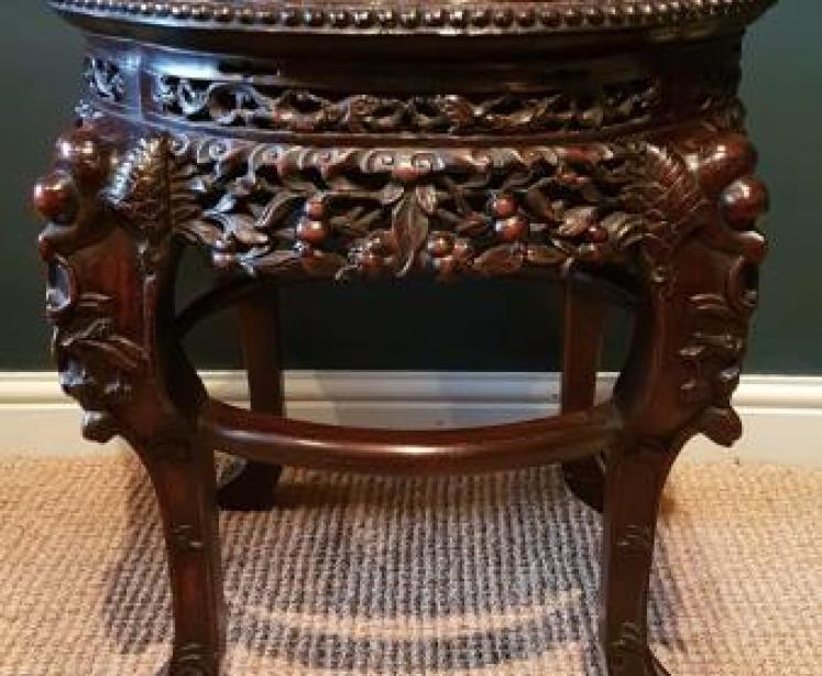 Large Victorian Oriental Rosewood Stand - Image 2