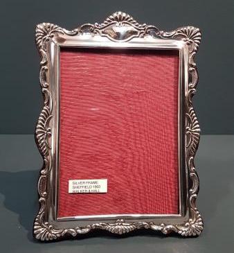 Edwardian Embossed Silver Photo Frame