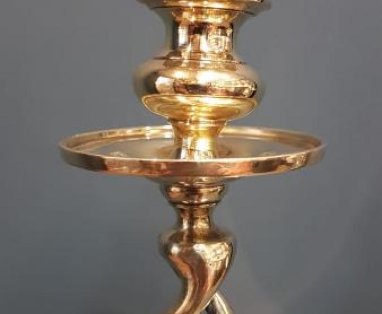 Pair of Large Victorian Brass Candlesticks - Image 4
