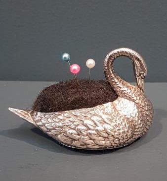 George V Silver Swan Pin Cushion
