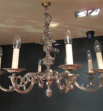 Top Quality Edwardian Period Nickel Plated Chandelier