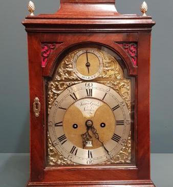 George III Mahogany Bracket Clock