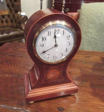 Top Quality Edwardian Period Sheraton Inlaid Mantel clock