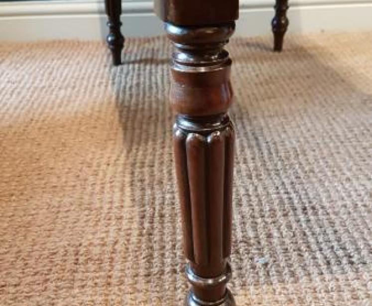 Large Regency Leather Stool - Image 4