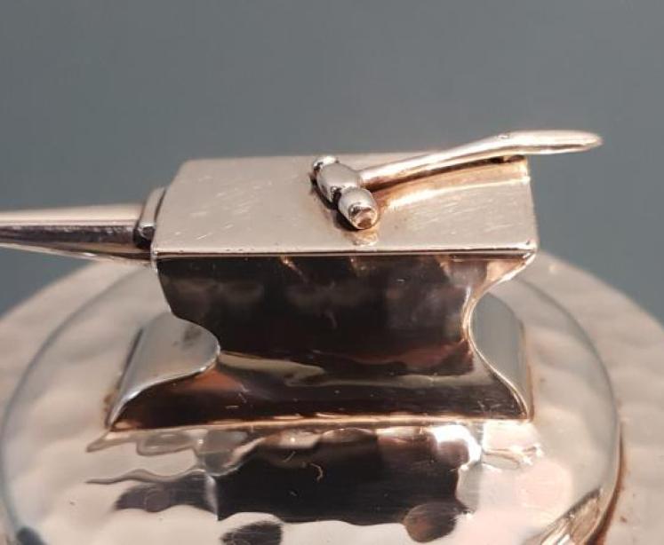 Planished Silver Anvil Handle Table Jar - Image 5