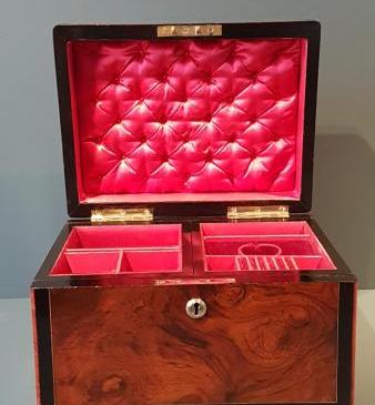 Large Victorian Fold Out Jewellery Box