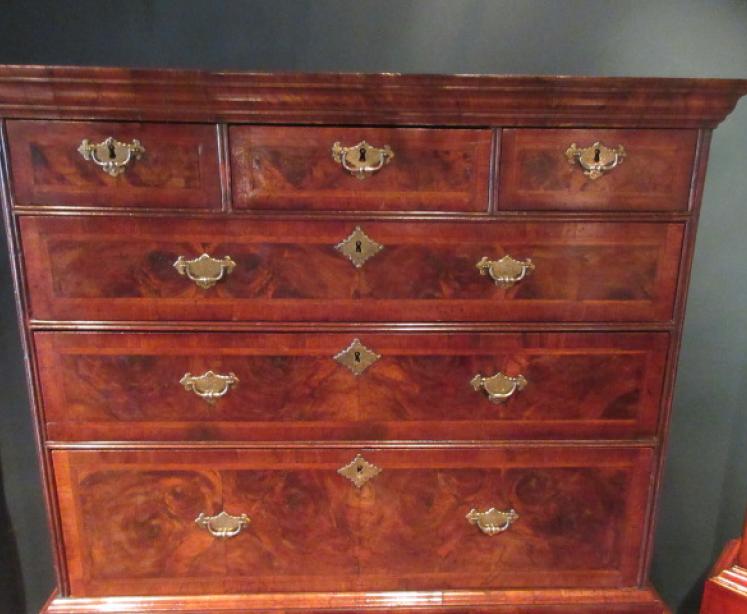 Stunning William & Mary Period Walnut Chest on Stand - Image 3