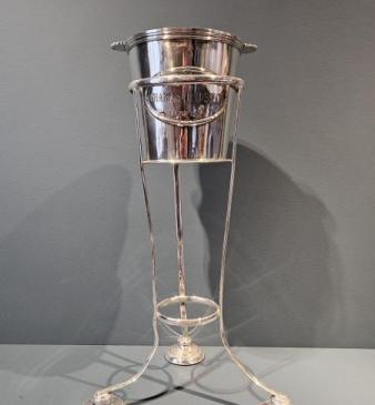 1920's Silver Plated Wine Cooler and Stand
