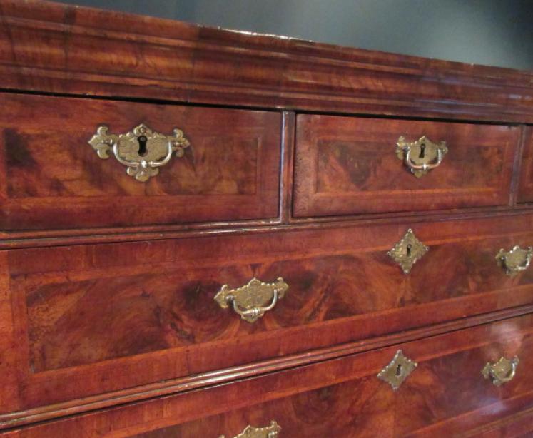 Stunning William & Mary Period Walnut Chest on Stand - Image 4