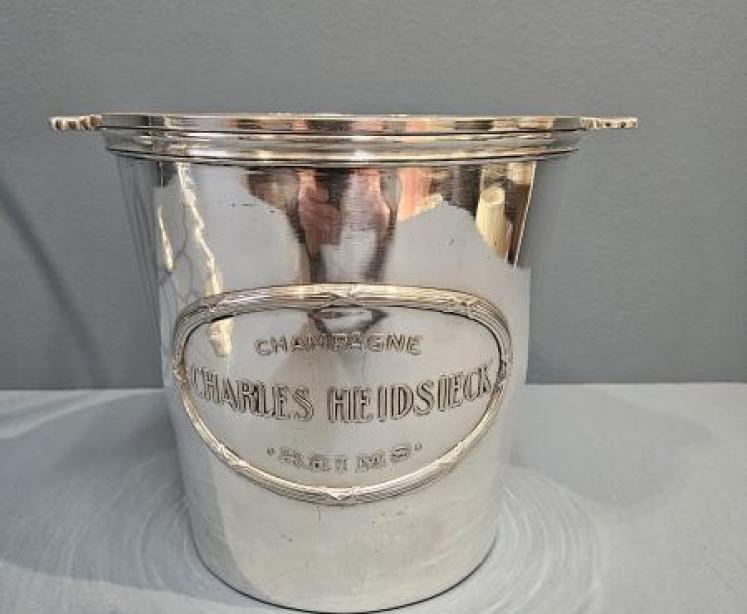 1920's Silver Plated Wine Cooler and Stand - Image 4