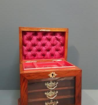 Victorian Walnut Jewellery Box