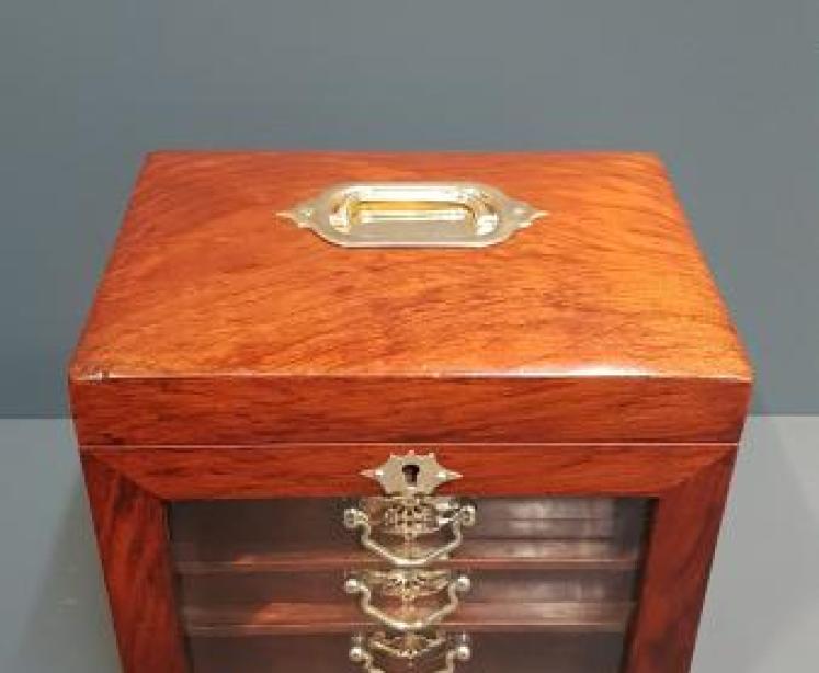 Victorian Walnut Jewellery Box - Image 3