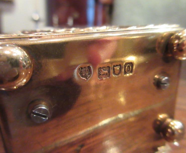 Top Quality Edwardian Period Silver Gilt Carriage Clock - Image 3