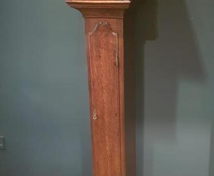 Victorian Oak Weight Driven Grandmother Clock - Image 6