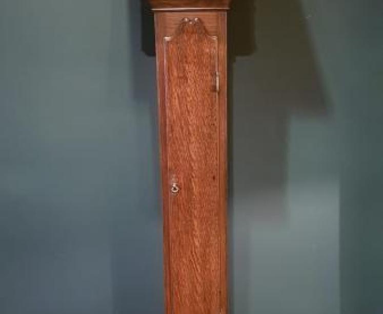 Victorian Oak Weight Driven Grandmother Clock - Image 7