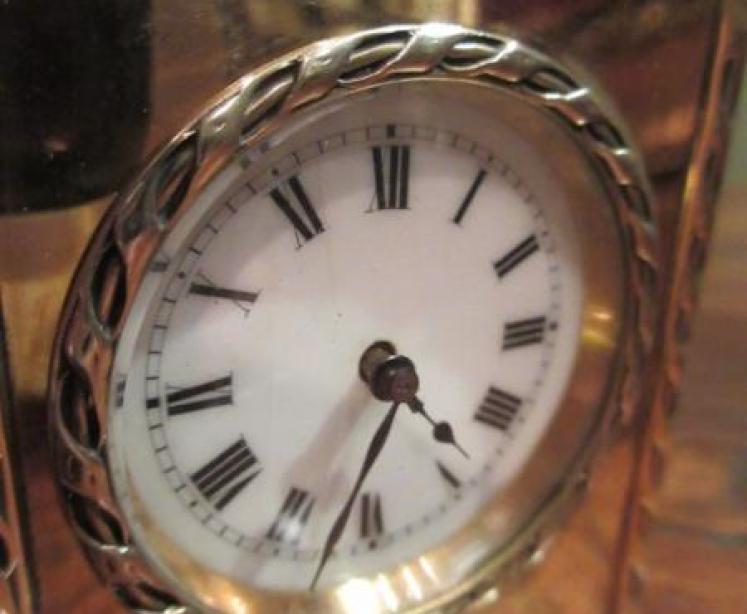 Top Quality Edwardian Period Silver Gilt Carriage Clock - Image 4