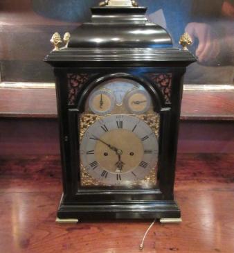 Fine George II Period London Ebonised Bracket Clock