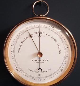Victorian Enamel Dial Marine Barometer