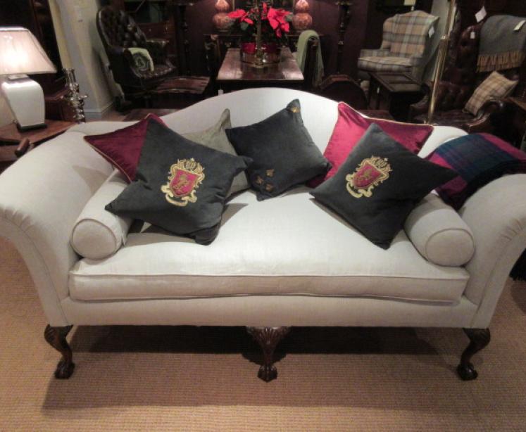 Fine 19th Century Upholstered Georgian Style Sofa - Image 5
