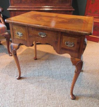 Superb George II Period Figured Walnut Lowboy