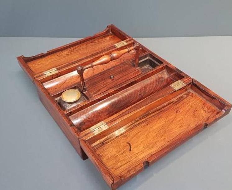Regency Rosewood Pen and Ink Box - Image 5