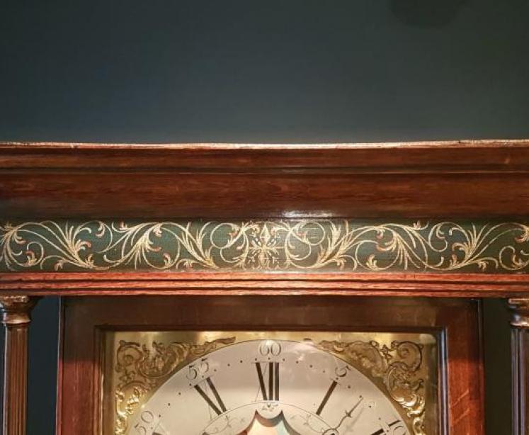 George III Oak 8 Day Moon Phases Longcase Clock - Image 3