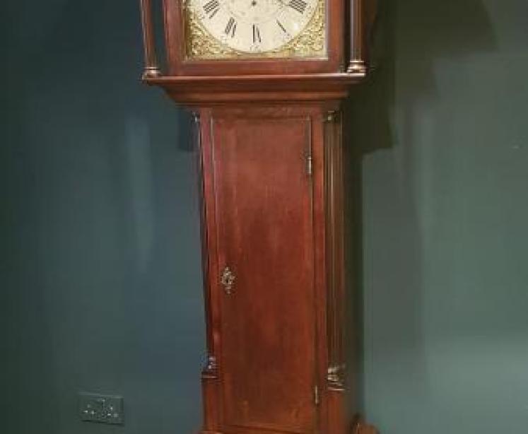 George III Oak 8 Day Moon Phases Longcase Clock - Image 7
