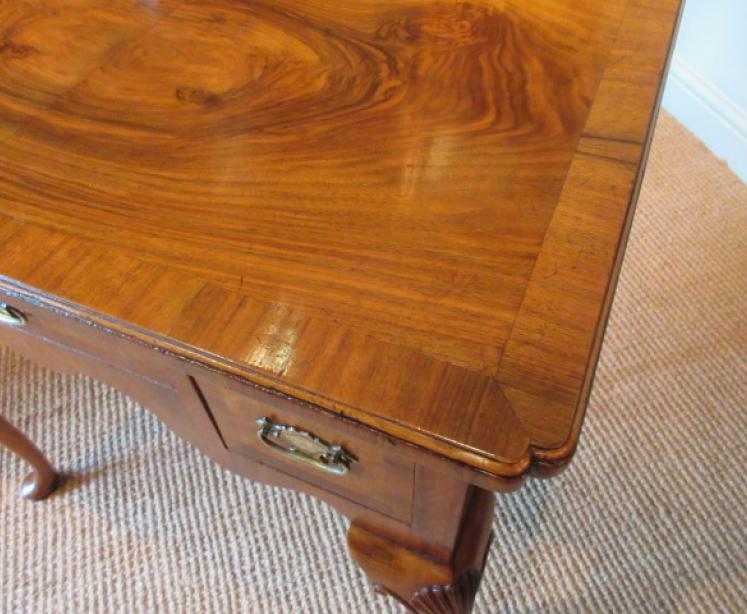 Superb George II Period Figured Walnut Lowboy - Image 5