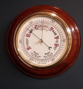 Victorian Turned Oak Cased Barometer