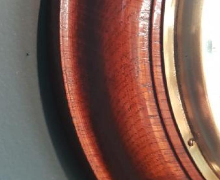 Victorian Turned Oak Cased Barometer - Image 4