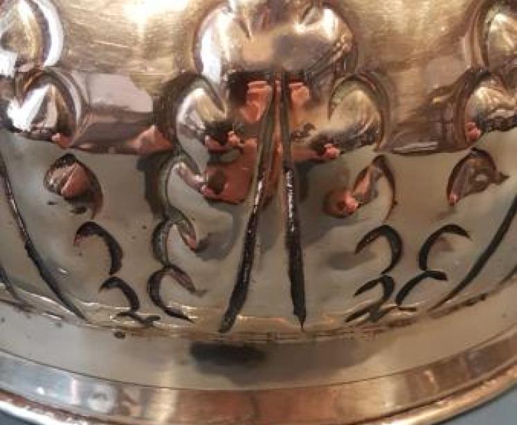 Victorian Embossed Brass Planter - Image 5