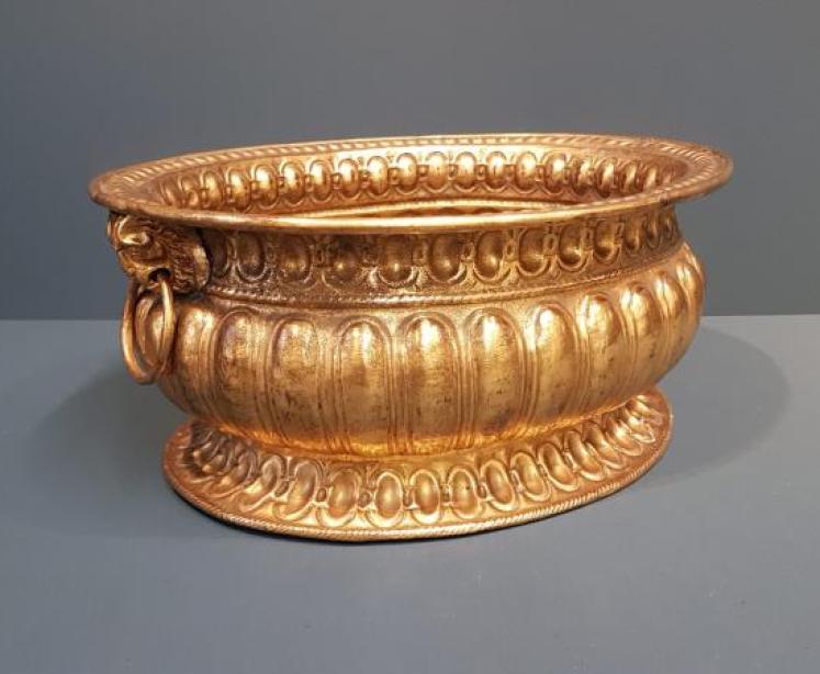 George III Gilt Brass Wine Cooler or Planter - Image 1
