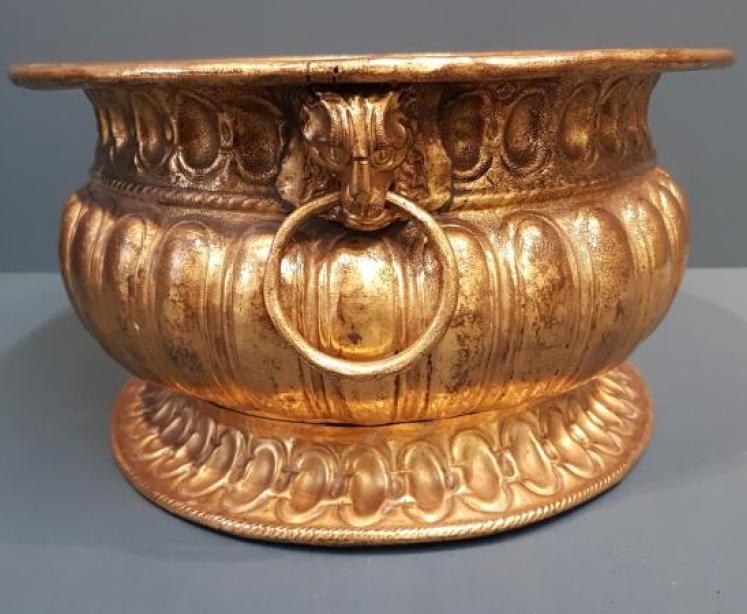 George III Gilt Brass Wine Cooler or Planter - Image 3