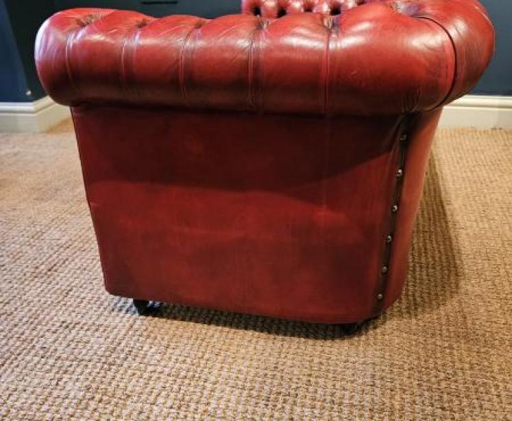 Unusual Miniature Red Leather Chesterfield Sofa - Image 3