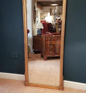 Full Length Victorian Timber Gilt Mirror