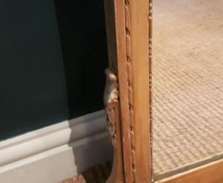 Full Length Victorian Timber Gilt Mirror - Image 5