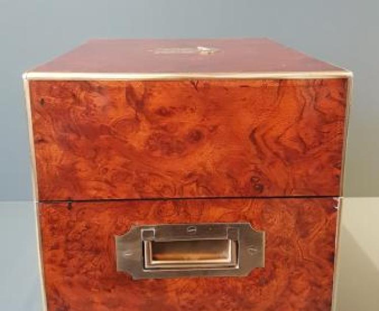 Early Victorian Walnut Decanter Box - Image 4