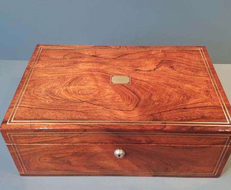 Early Victorian Rosewood Writing Box  - Image 2