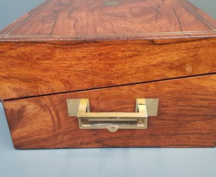 Early Victorian Rosewood Writing Box  - Image 7
