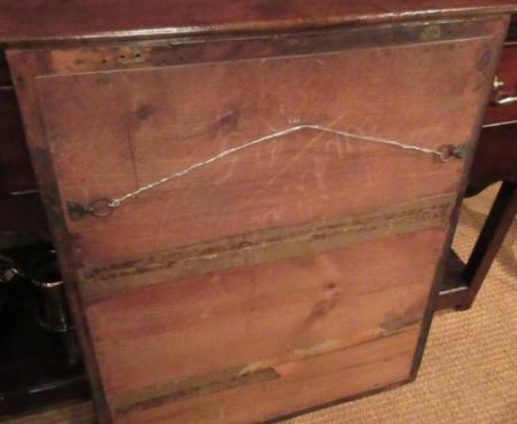 George III Period Walnut Marquerty Inlaid Wall Mirror - Image 4