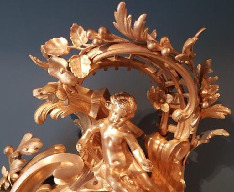 18th Century French Ormolu Cartel Clock By Baillon - Image 3