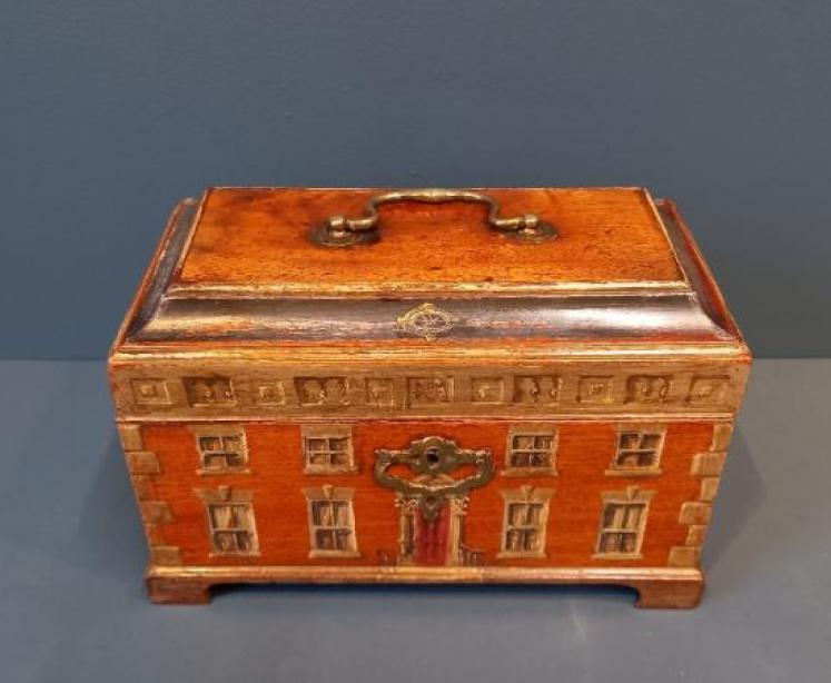 George III Mahogany Painted Collectors Box - Image 2