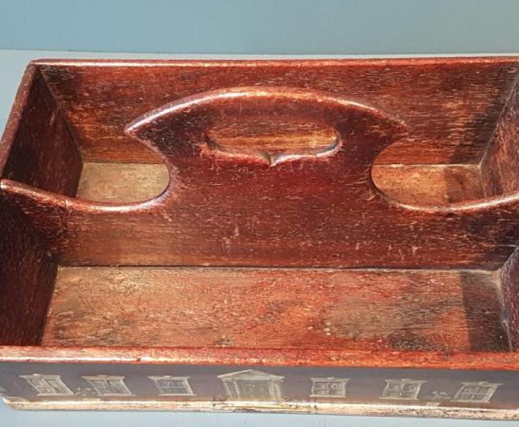 George III Oak Country House Cutlery Tray - Image 2