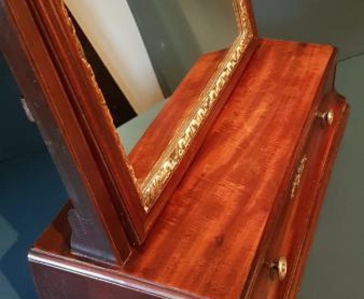 George III Mahogany Toilet Mirror - Image 3