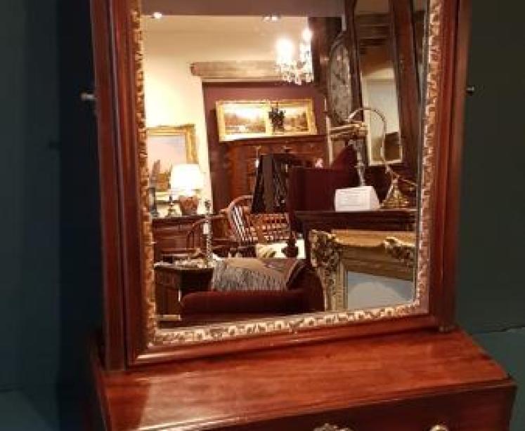 George III Mahogany Toilet Mirror - Image 6