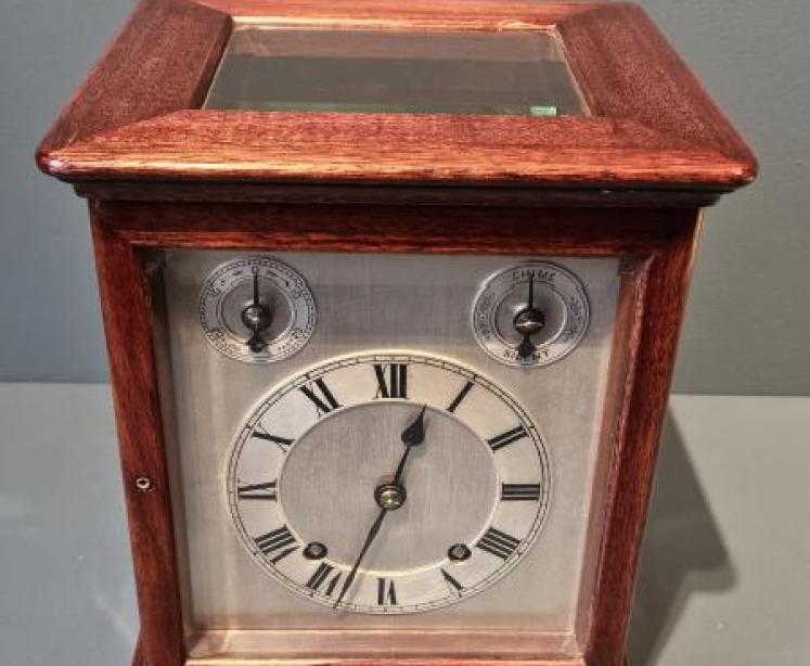 Mahogany Cased Four Glass Mantel Clock  - Image 2