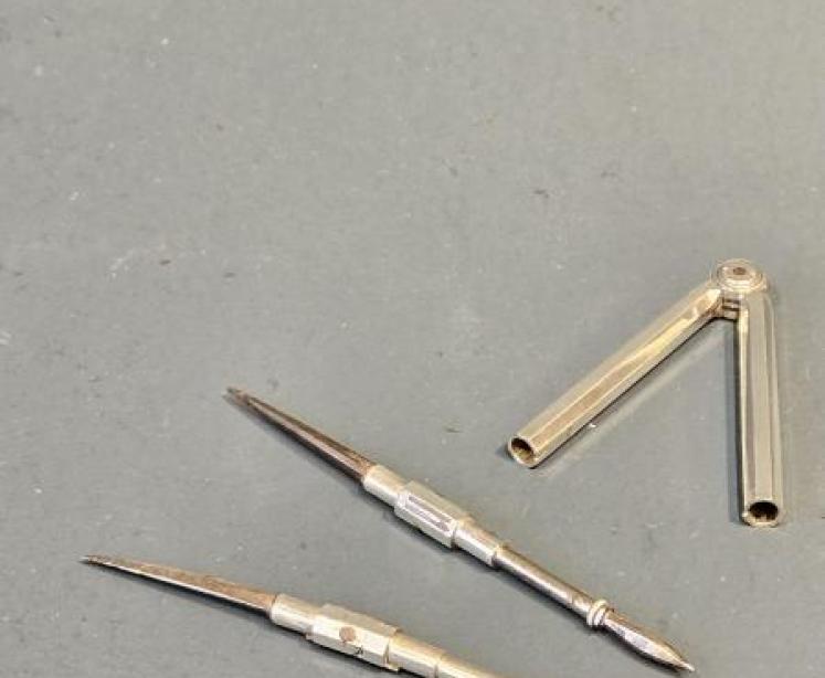 Early Victorian Silver Draughtsman Dividers  - Image 2