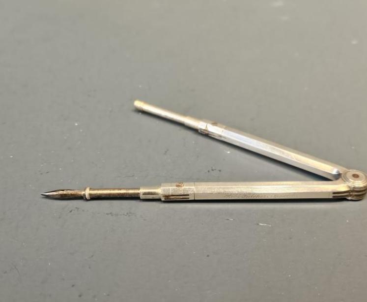 Early Victorian Silver Draughtsman Dividers  - Image 4