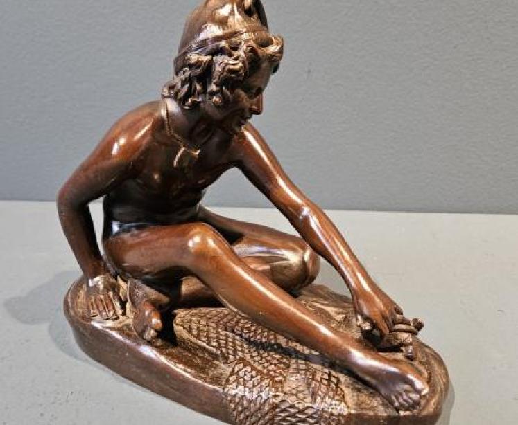 Victorian Neapolitan Bronze of a Fisherman  - Image 4